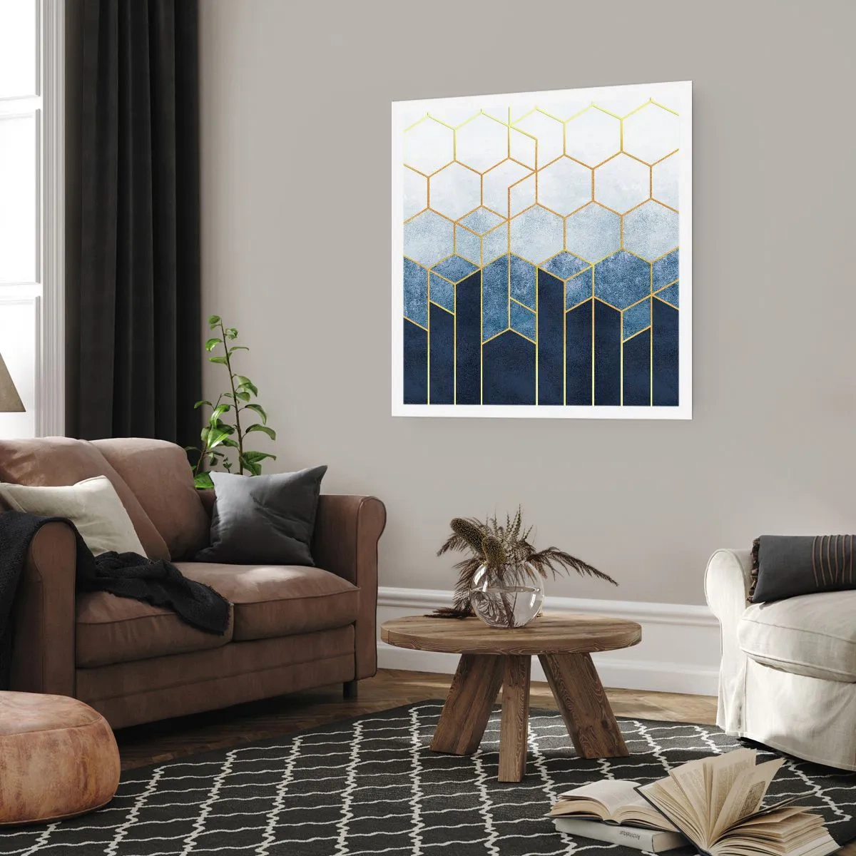 Affisch - Komposition i synkoprytm - 40x40 cm