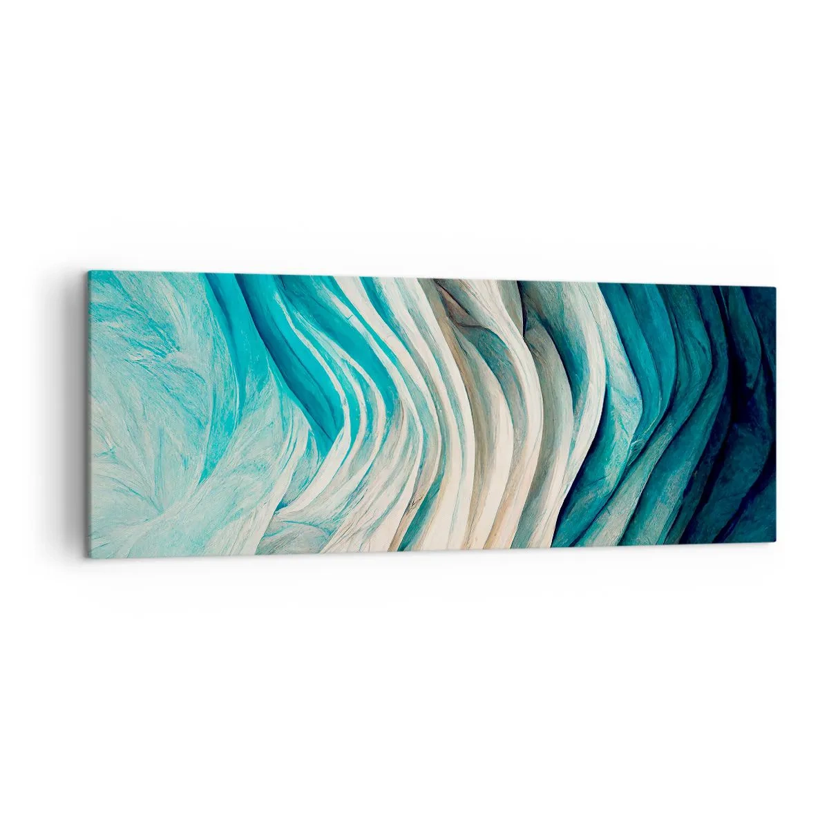 Canvastavla - Bild på duk - Blå omättlighet - 140x50 cm