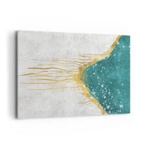 Canvastavla - Bild på duk - Gyllene tidvatten - 100x70 cm