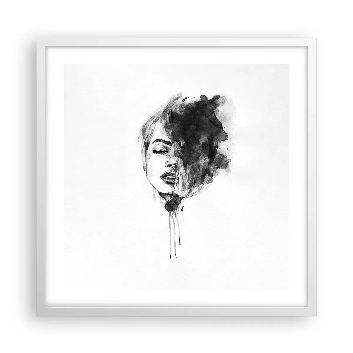 Affisch i vit ram - Vad flickan drömmer om - 50x50 cm