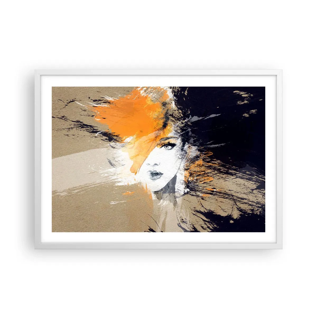 Affisch i vit ram - Och så blir det ljus - 70x50 cm