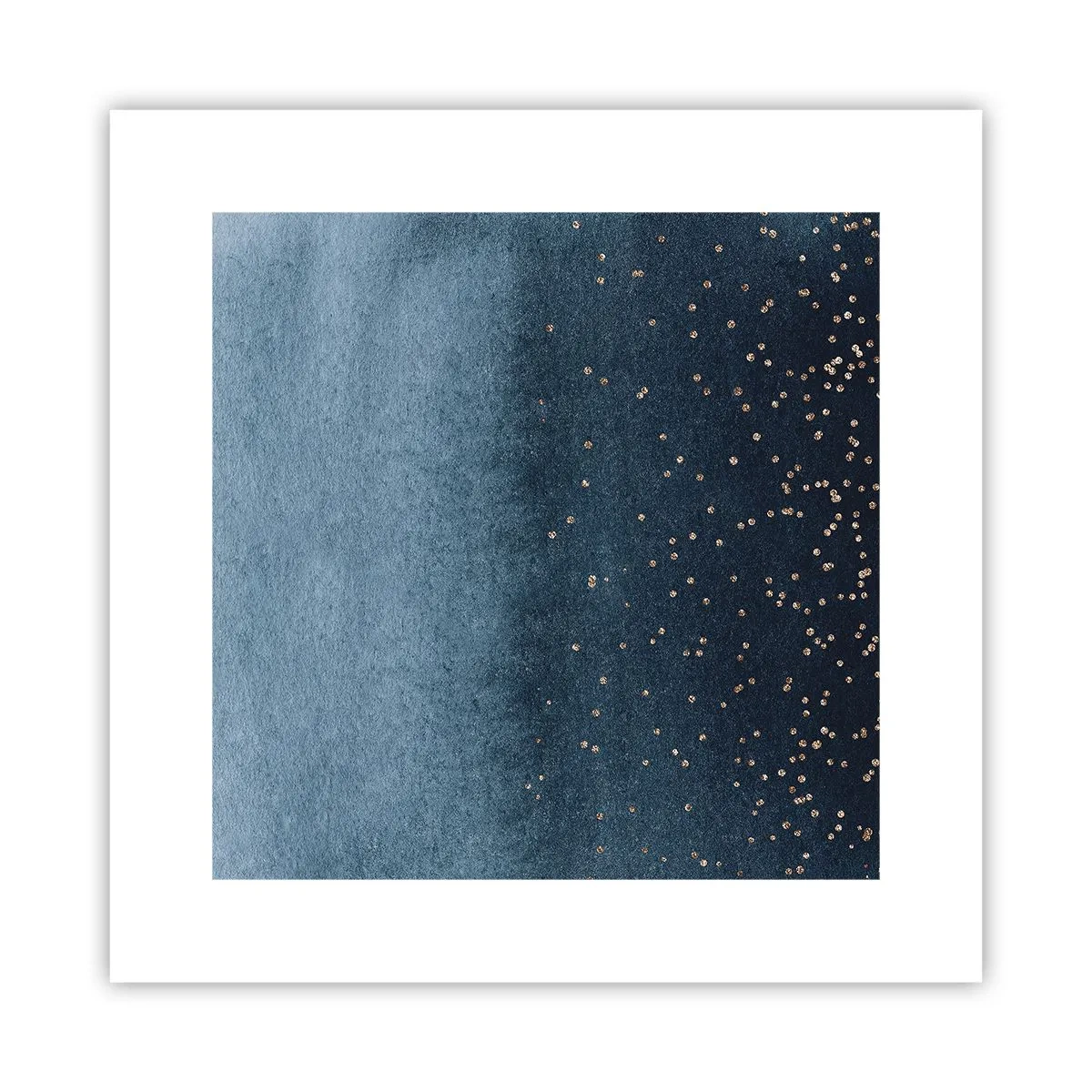 Affisch - Komposition – blåa faser - 30x30 cm