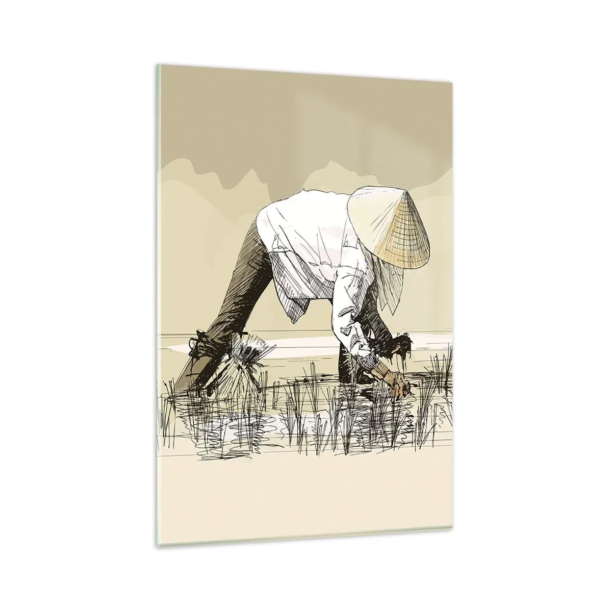 Glastavla - Bild på glas - Lyckad skörd - 80x120 cm