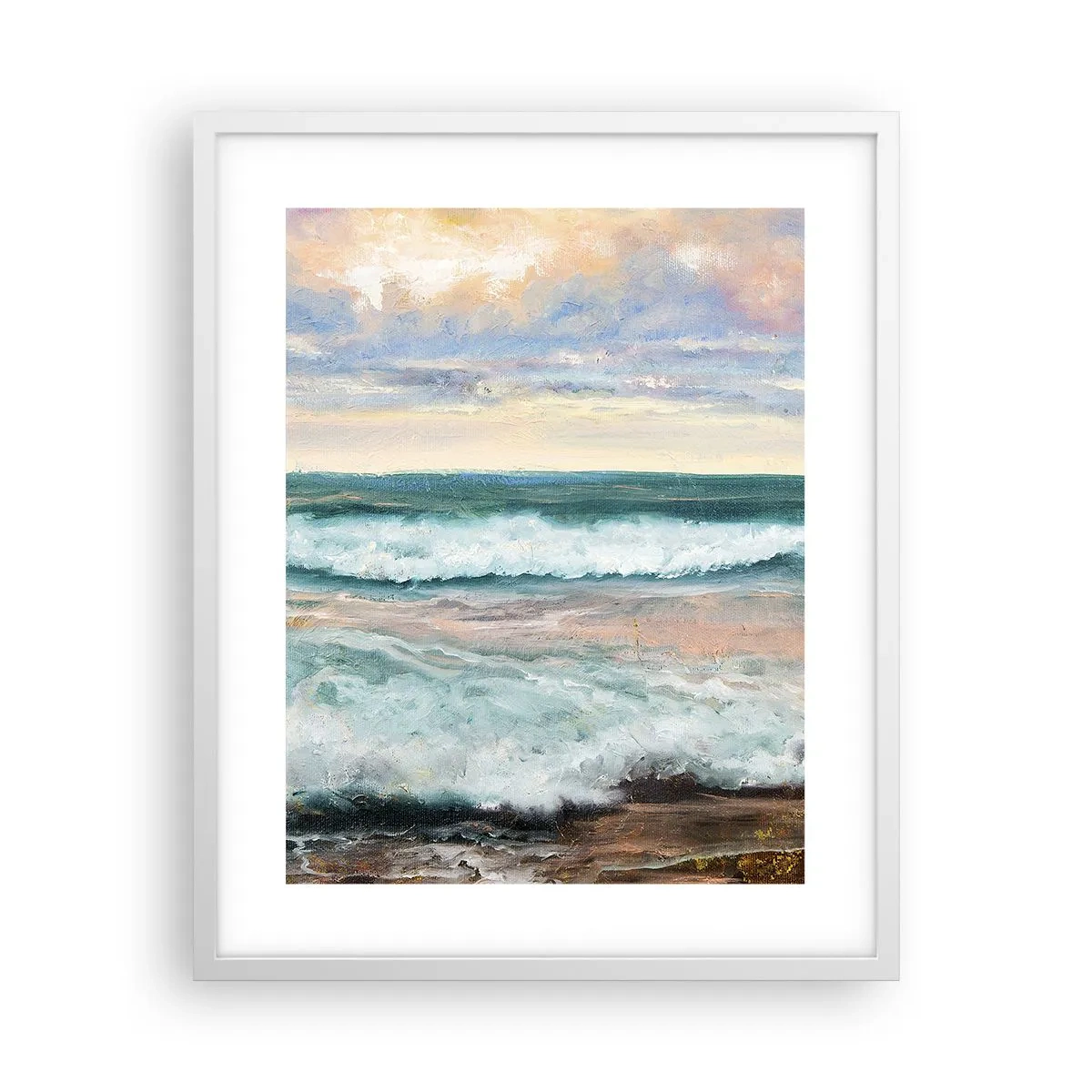 Affisch i vit ram - Här kan du släta ut din själ - 40x50 cm