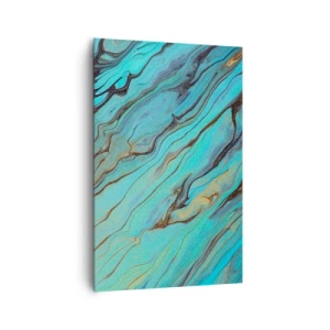 Canvastavla - Bild på duk - Turkost tidvatten - 80x120 cm