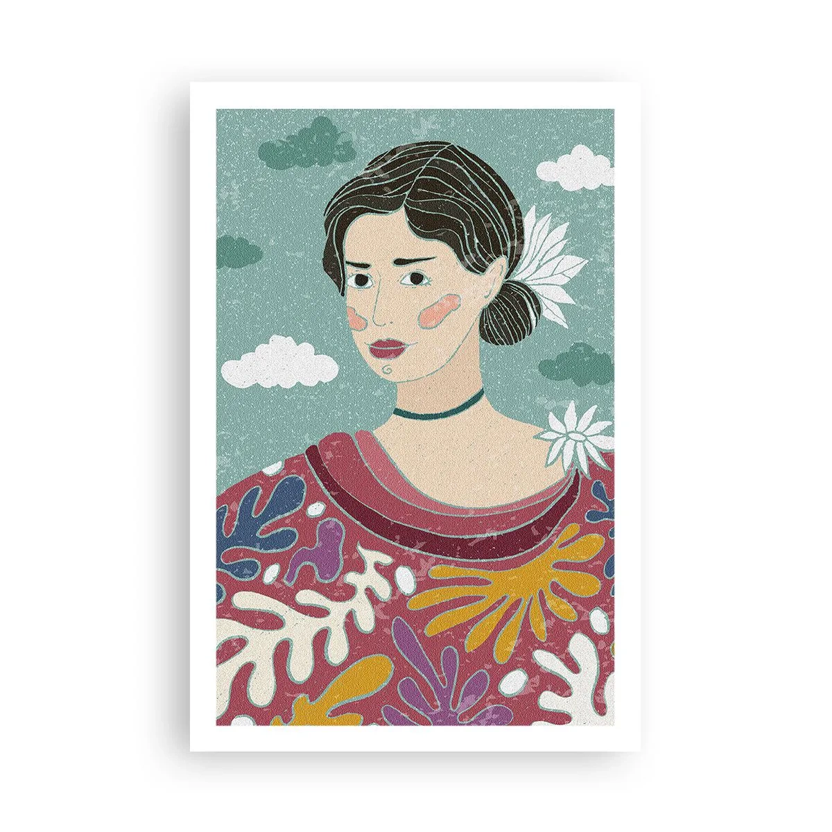 Affisch - Med melankoli i blicken - 61x91 cm