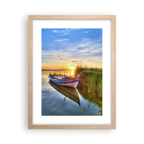 Affisch i ram av ljusek - Uppfyllda drömmars vik - 30x40 cm