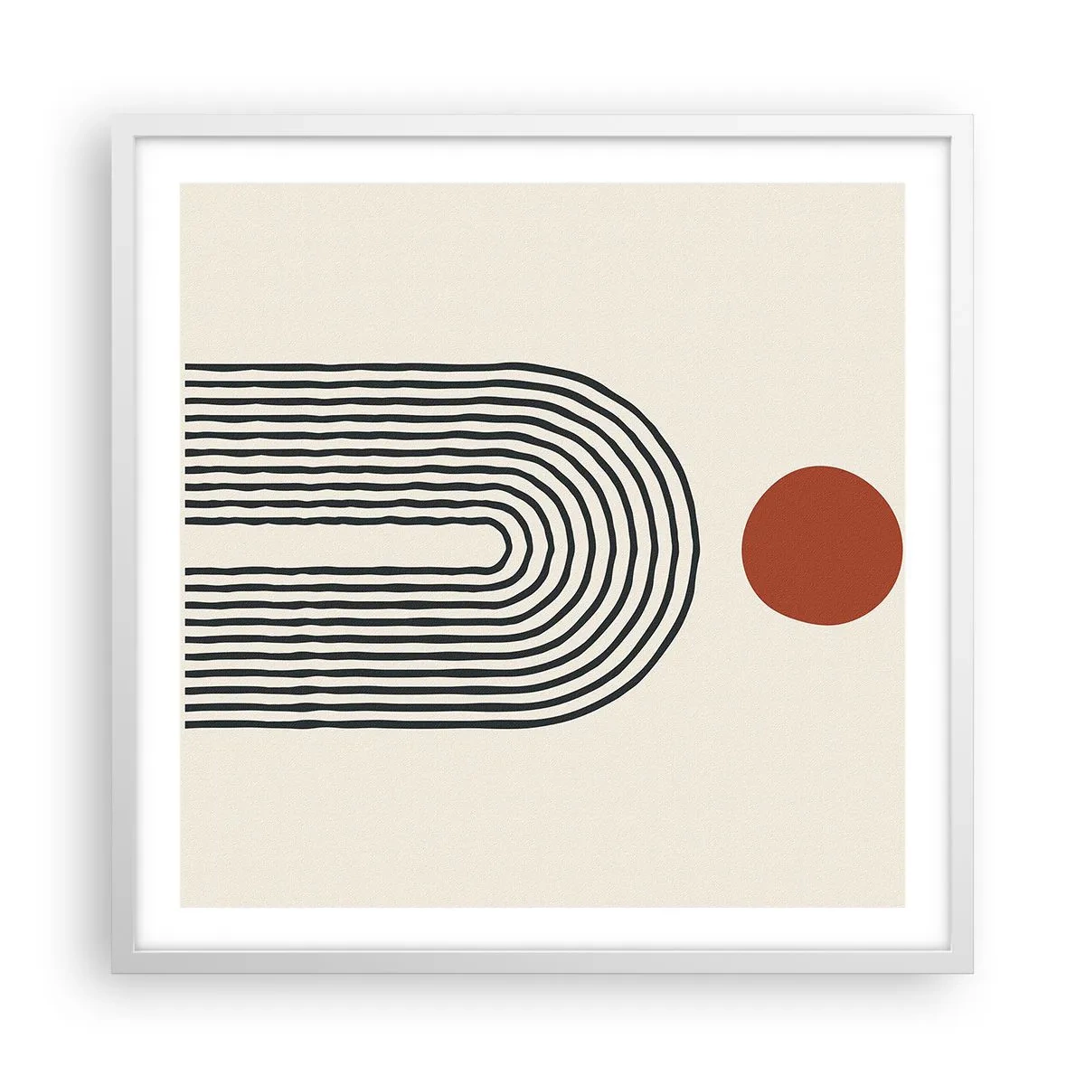 Affisch i vit ram - Formernas och färgernas magnetism - 60x60 cm
