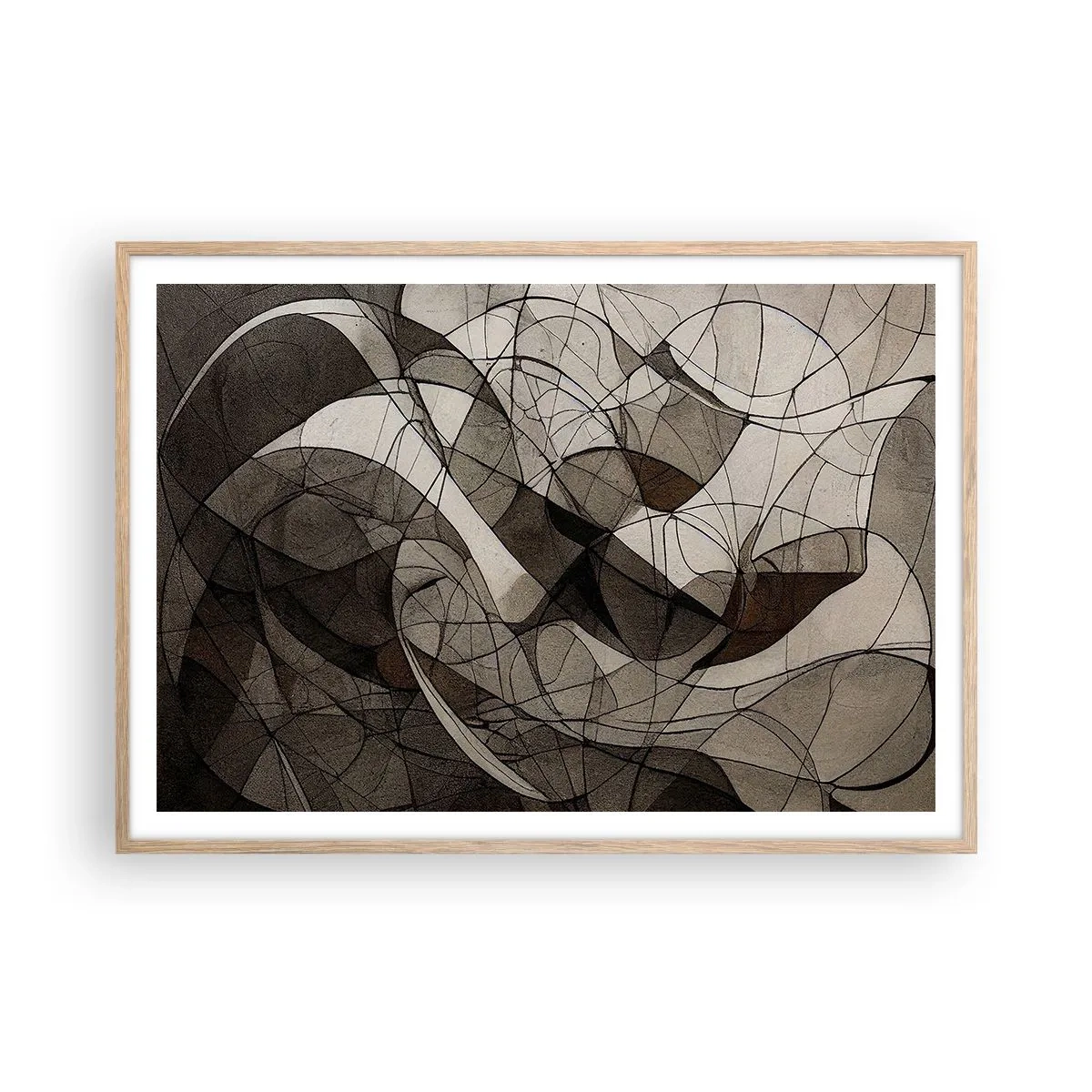 Affisch i ram av ljusek - Cirkulation av jordens färger - 100x70 cm