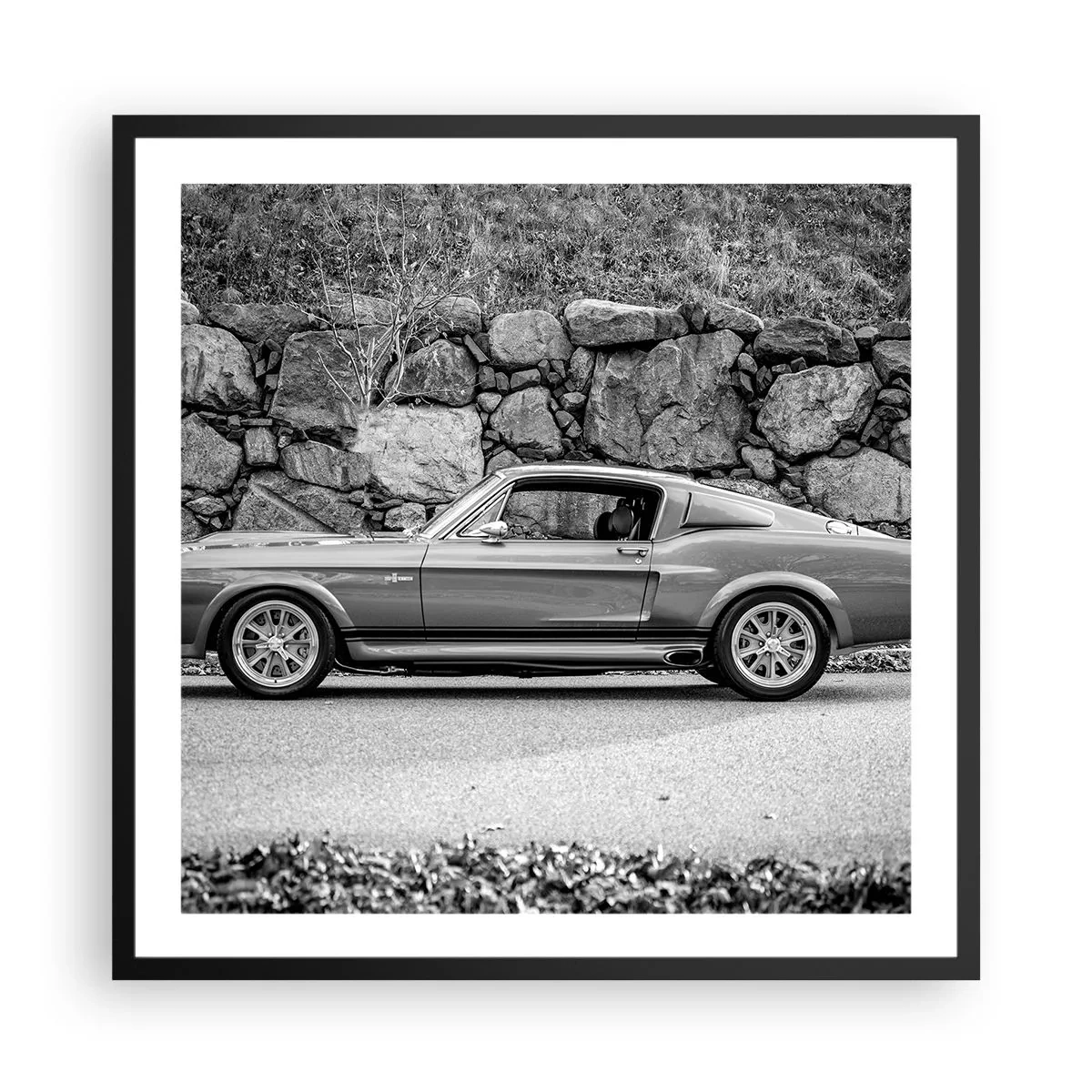 Affisch i svart ram - Legend från 60-talet - 60x60 cm