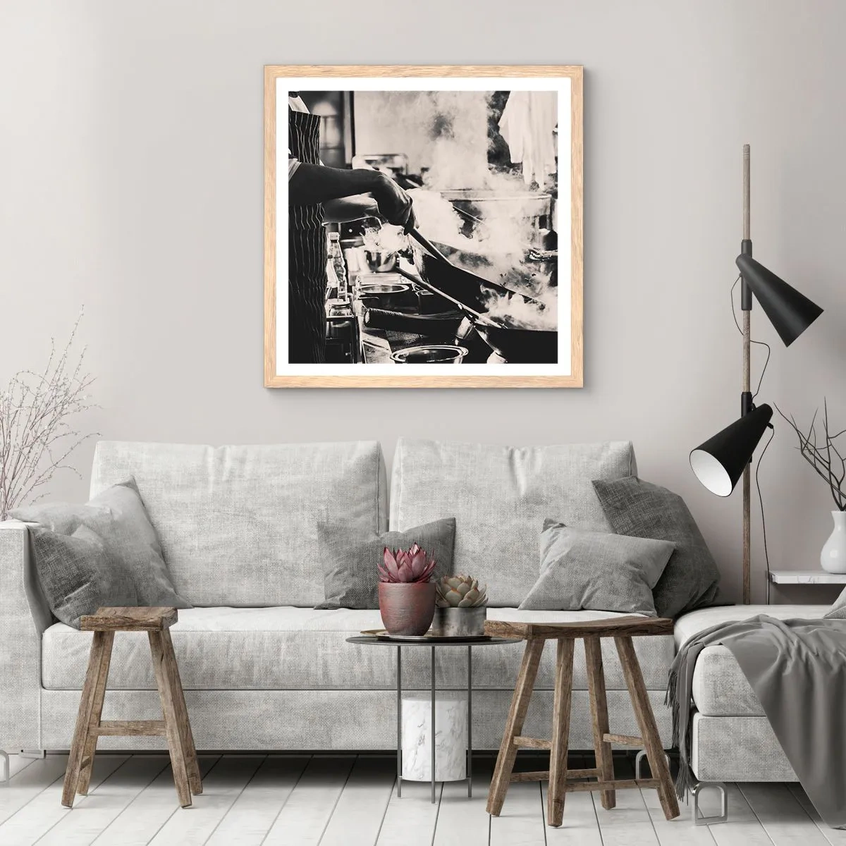 Affisch i ram av ljusek - Alkemi av smaker - 50x50 cm