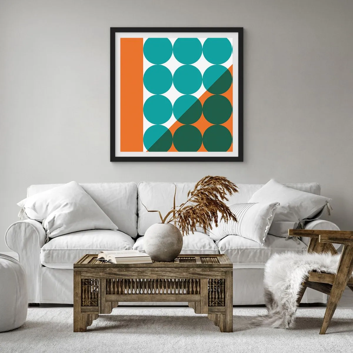 Affisch i svart ram - Uppåt och på diagonalen - 50x50 cm