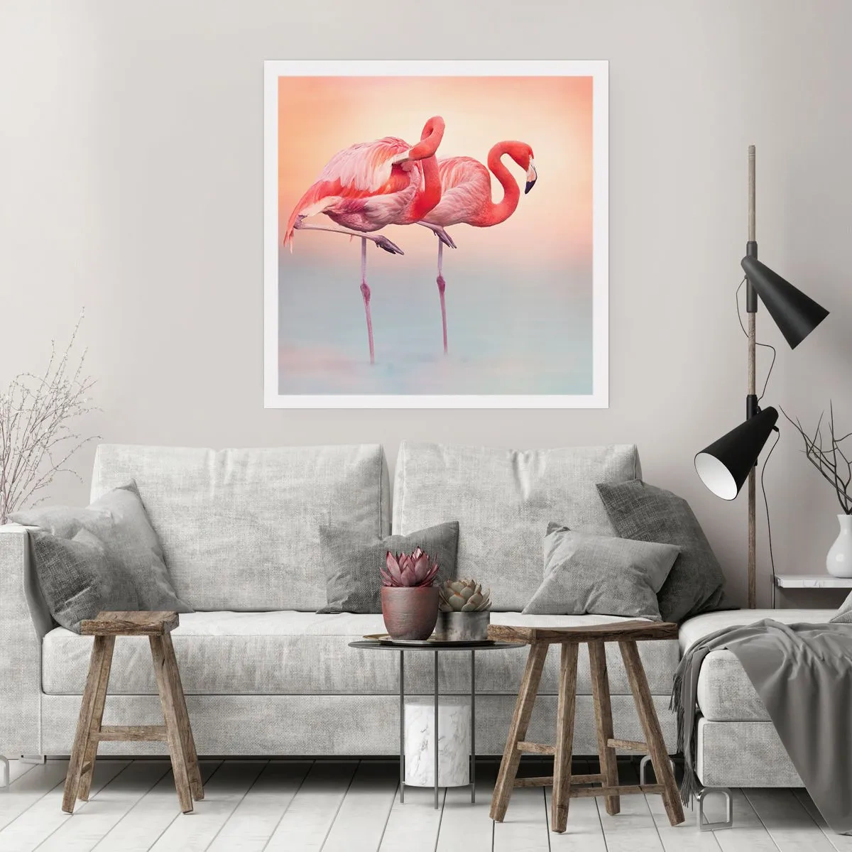 Affisch - I solnedgångens färg - 50x50 cm