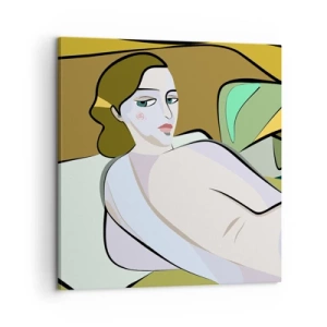 Canvastavla - Bild på duk - Intim porträtt - 60x60 cm