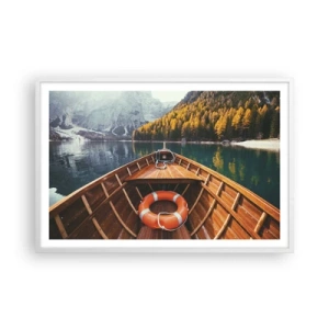 Affisch i vit ram - Utflykt i fjällen - 91x61 cm