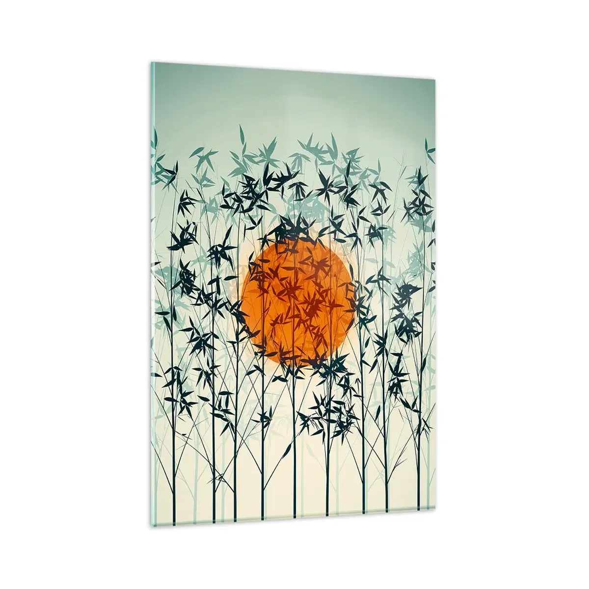 Glastavla - Bild på glas - Japansk sol - 80x120 cm
