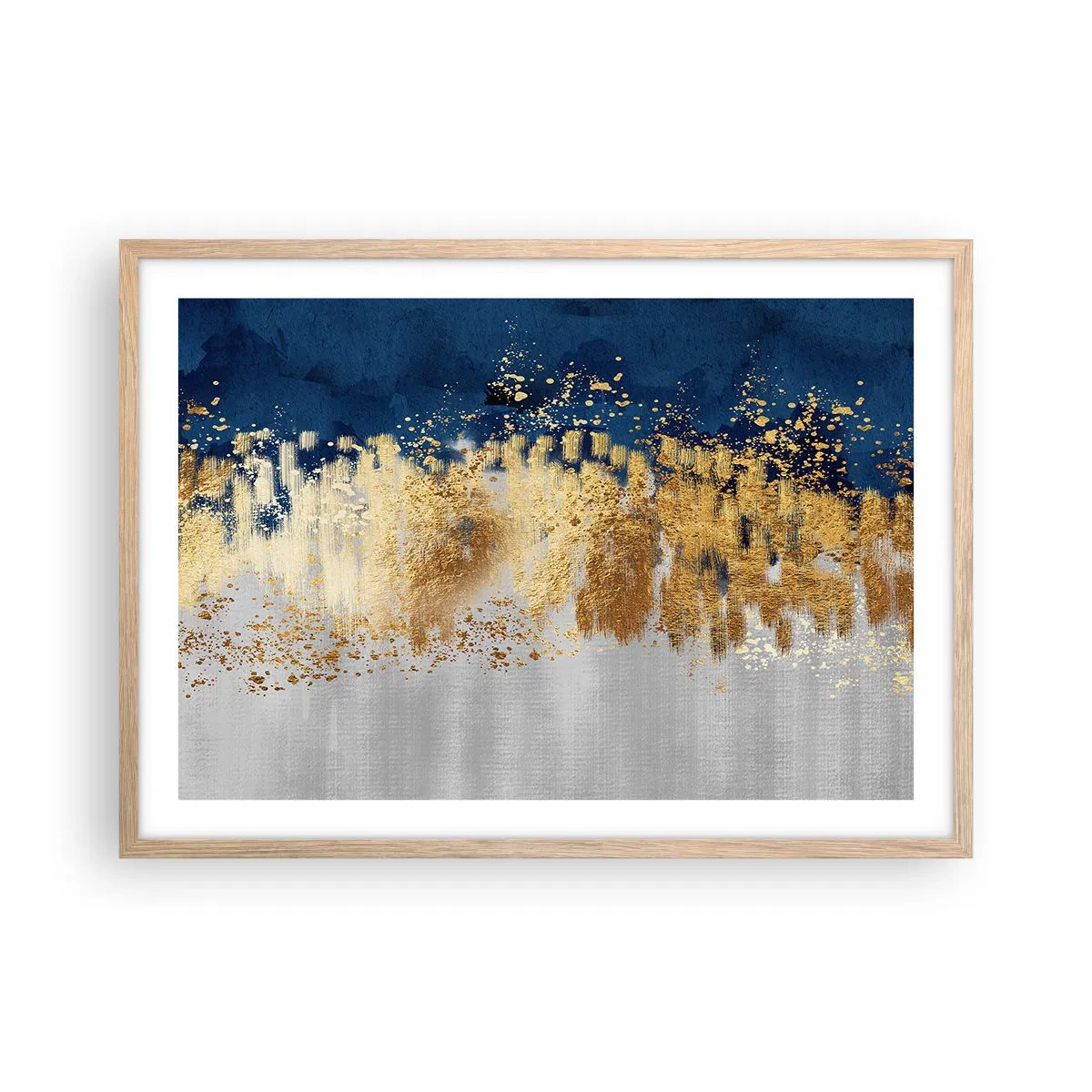 Affisch i ram av ljusek - Modern komposition med blixt - 70x50 cm