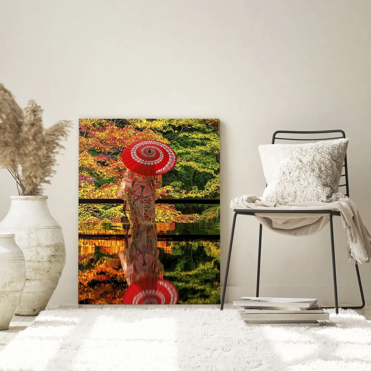 Glastavla - Bild på glas - I naturens tempel - 50x70 cm
