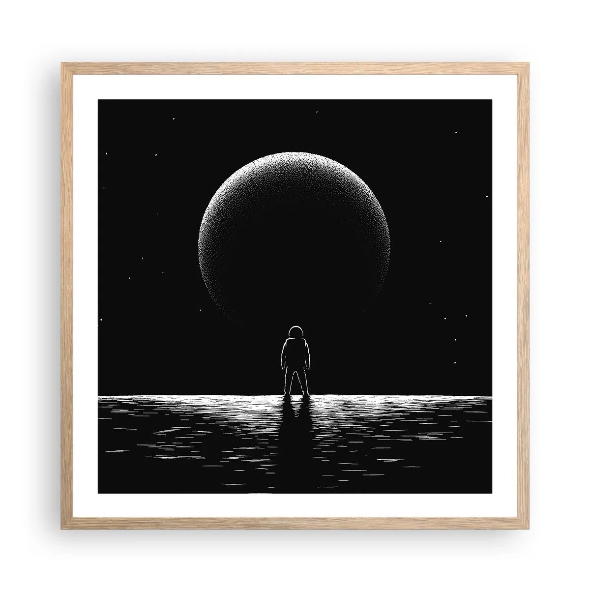 Affisch i ram av ljusek - Ansikte mot ansikte - 60x60 cm