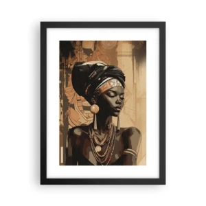 Affisch i svart ram - Afrikanskt majestät - 30x40 cm
