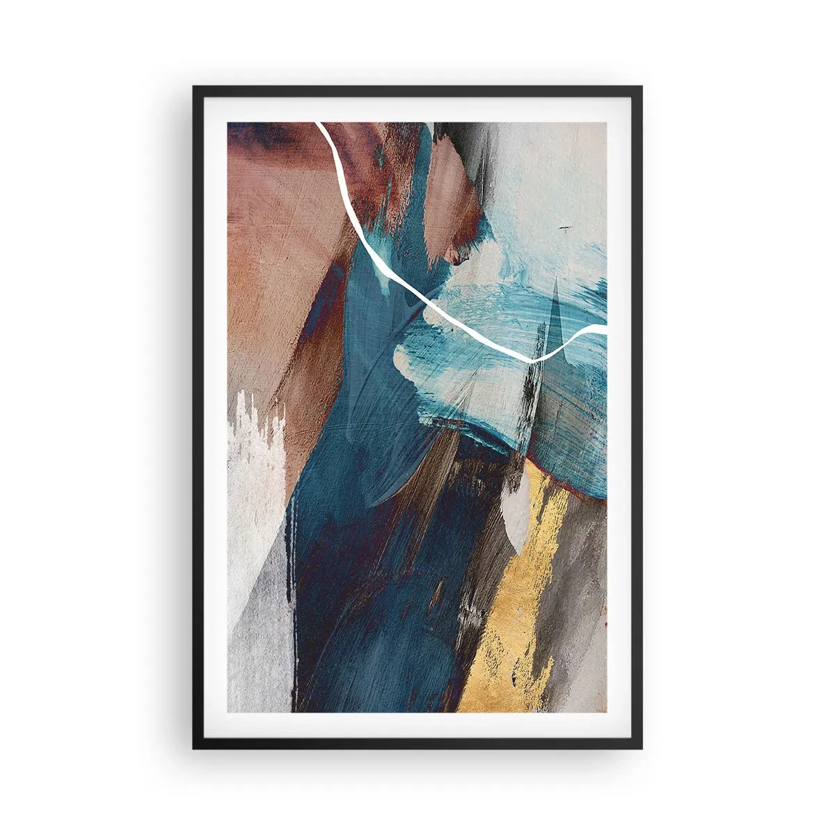 Affisch i svart ram - Med styrka och energi - 61x91 cm