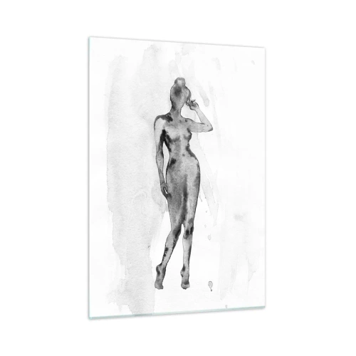 Glastavla - Bild på glas - En studie om kvinnlighetens perfektion - 50x70 cm