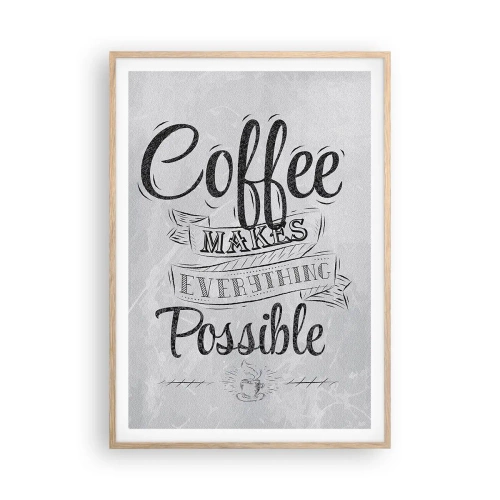 Affisch i ram av ljusek - Hur inte älska kaffe - 70x100 cm