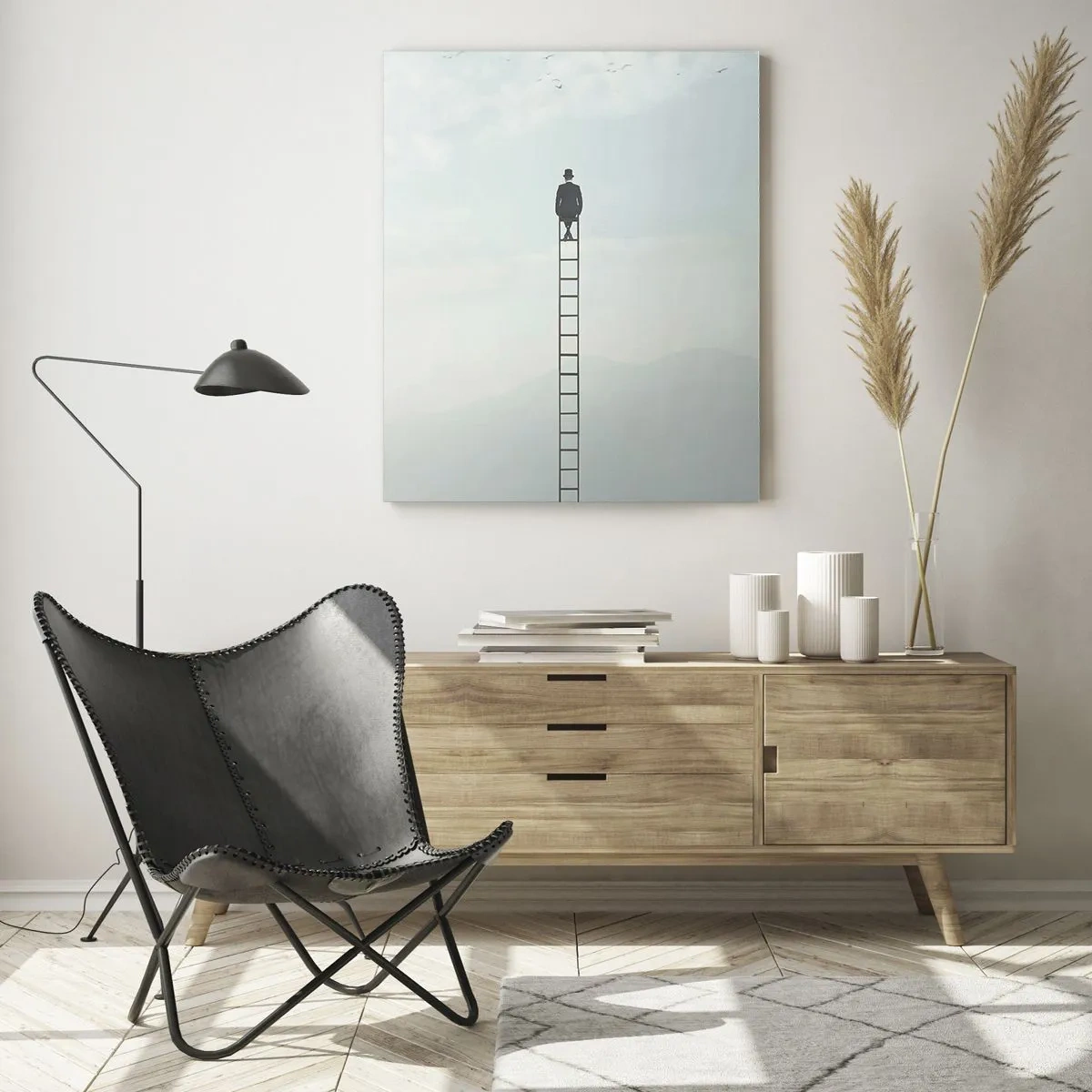 Glastavla - Bild på glas - Var över det - 50x70 cm