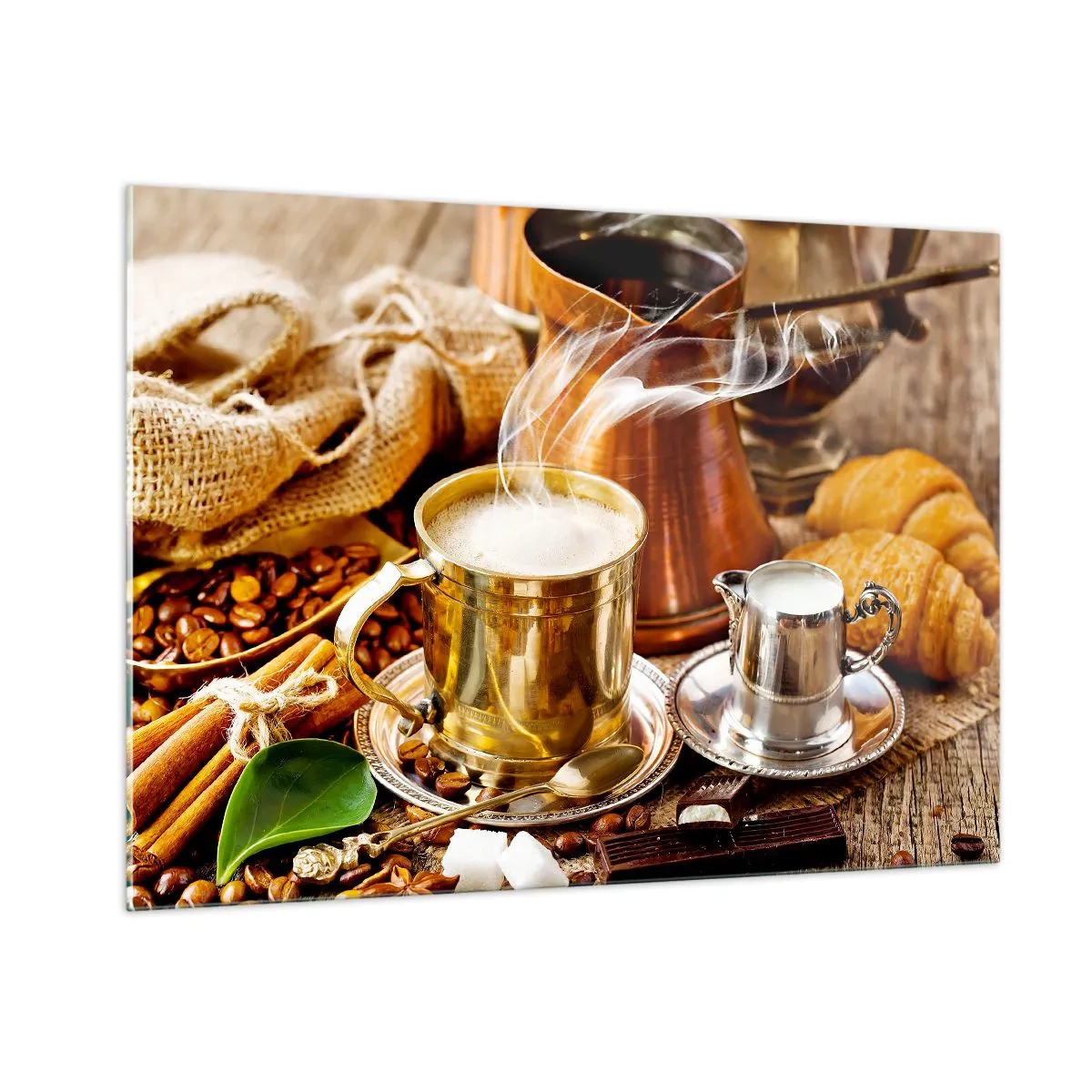 Glastavla - Bild på glas - Ha en trevlig dag! - 100x70 cm