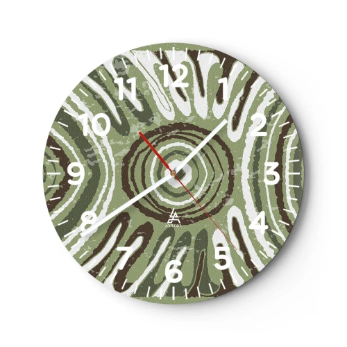 Väggklocka - Klocka på glas - Explosion av känslor - 40x40 cm