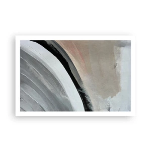 Affisch - Komposition: en båge av svart och grått - 91x61 cm