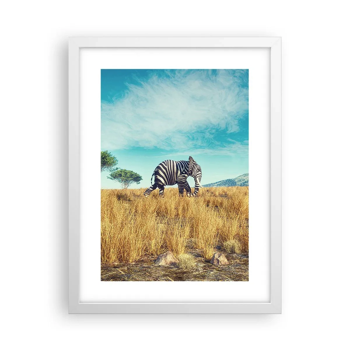 Affisch i vit ram - Grått är ute - 30x40 cm