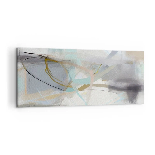 Canvastavla - Bild på duk - Dimmig abstraktion - 120x50 cm