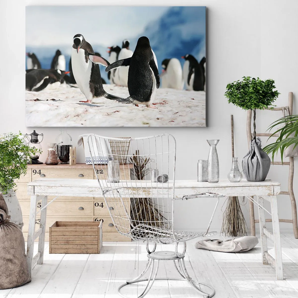 Canvastavla - Bild på duk - Dans på snön - 100x70 cm
