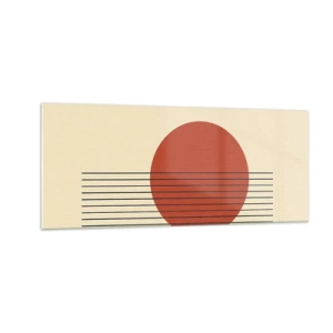 Glastavla - Bild på glas - Cirkel och linjer - 100x40 cm