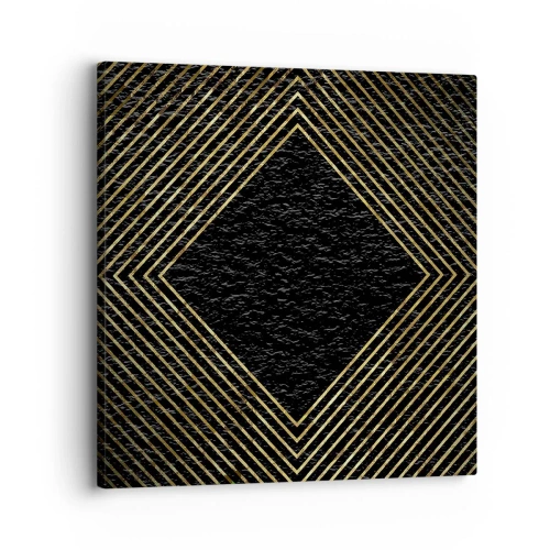 Canvastavla - Bild på duk - Geometri i glamourstil - 30x30 cm