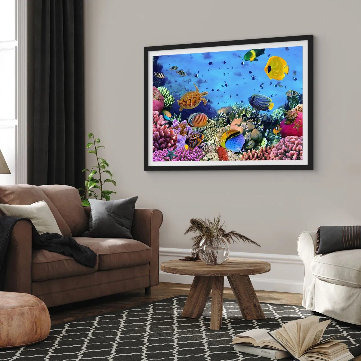 Affisch i svart ram - Vad vet vi om livet... - 100x70 cm