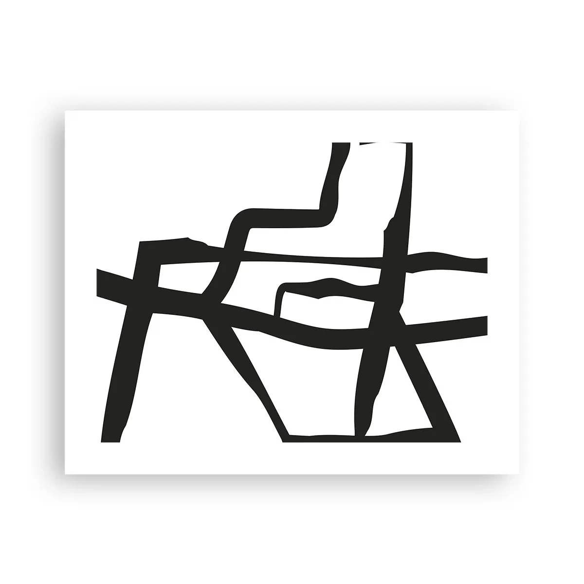 Affisch - Svartvit konstruktion - 50x40 cm