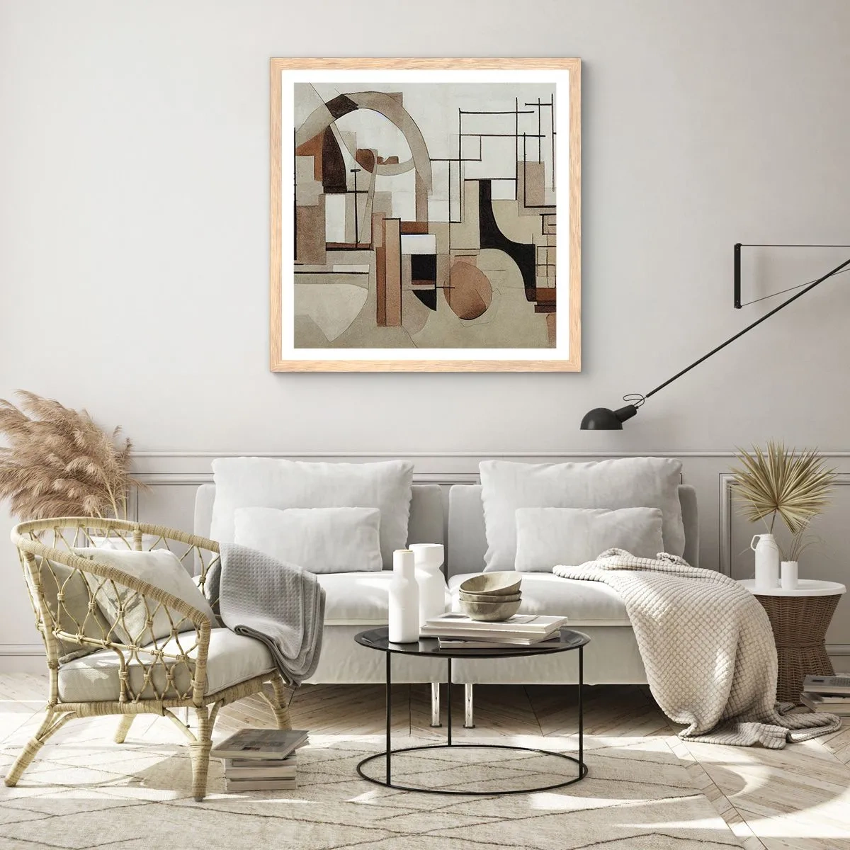 Affisch i ram av ljusek - Stadsbild 2.0 - 60x60 cm