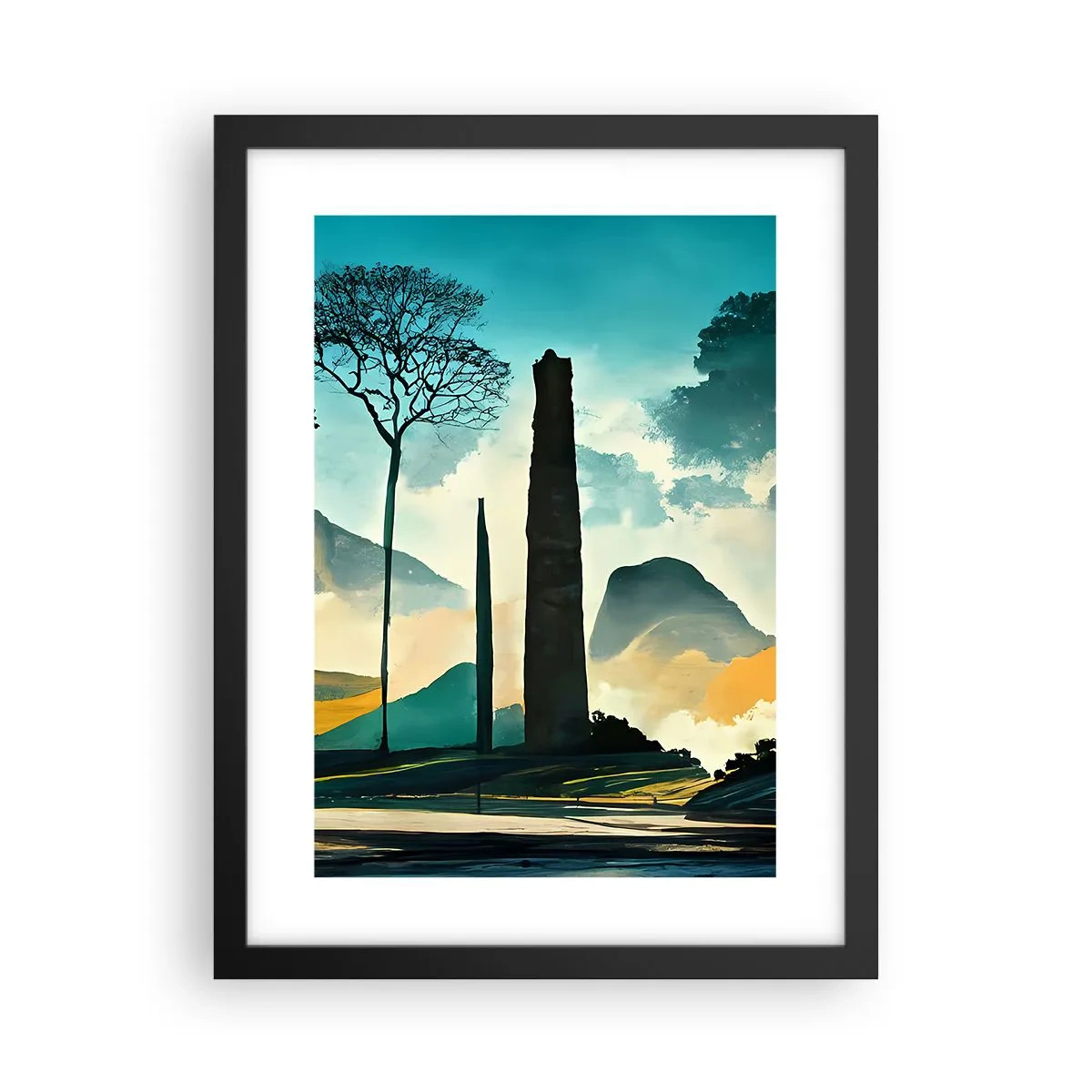 Affisch i svart ram - Fortfarande högre och högre - 30x40 cm