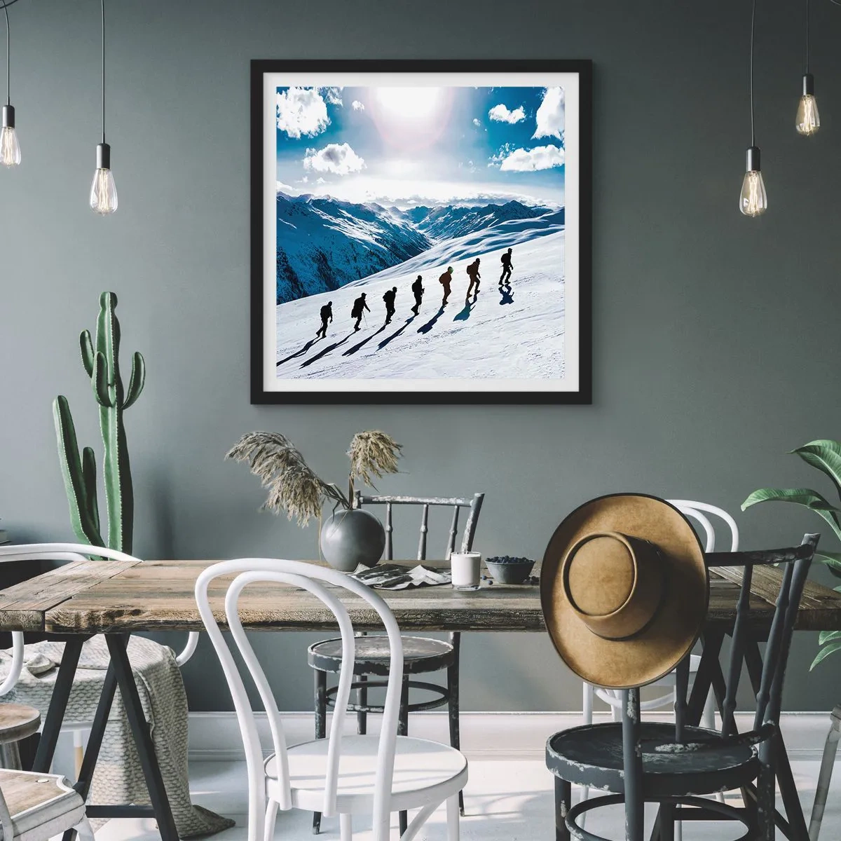 Affisch i svart ram - Erövrarnas lag - 40x40 cm