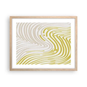 Affisch i ram av ljusek - Komposition med en mjuk böjning - 50x40 cm