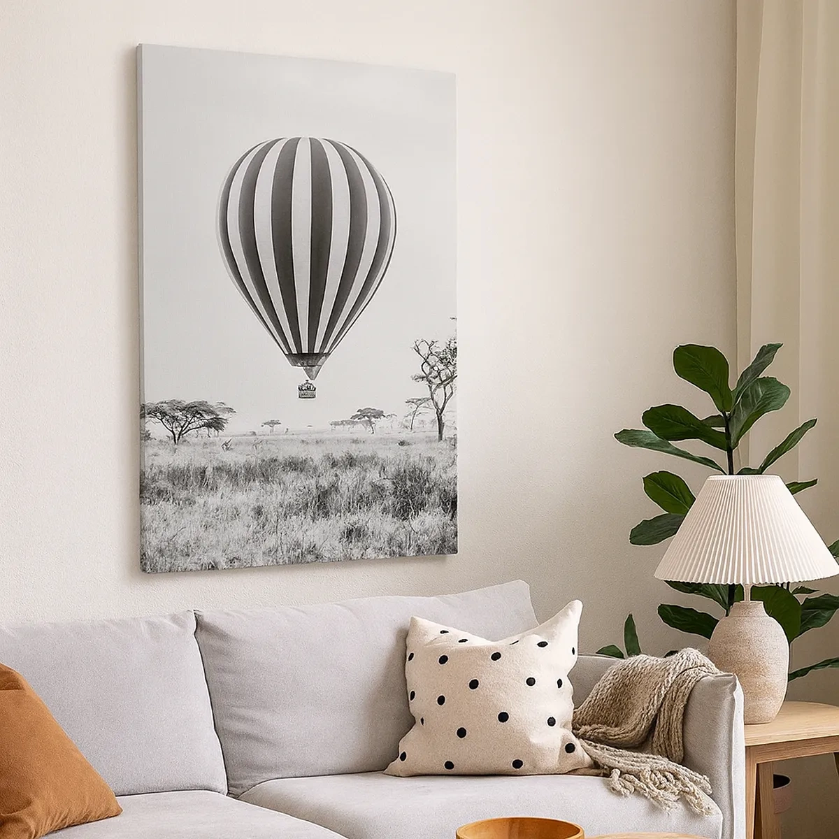 Canvastavla - Bild på duk - Över savannen - 50x70 cm