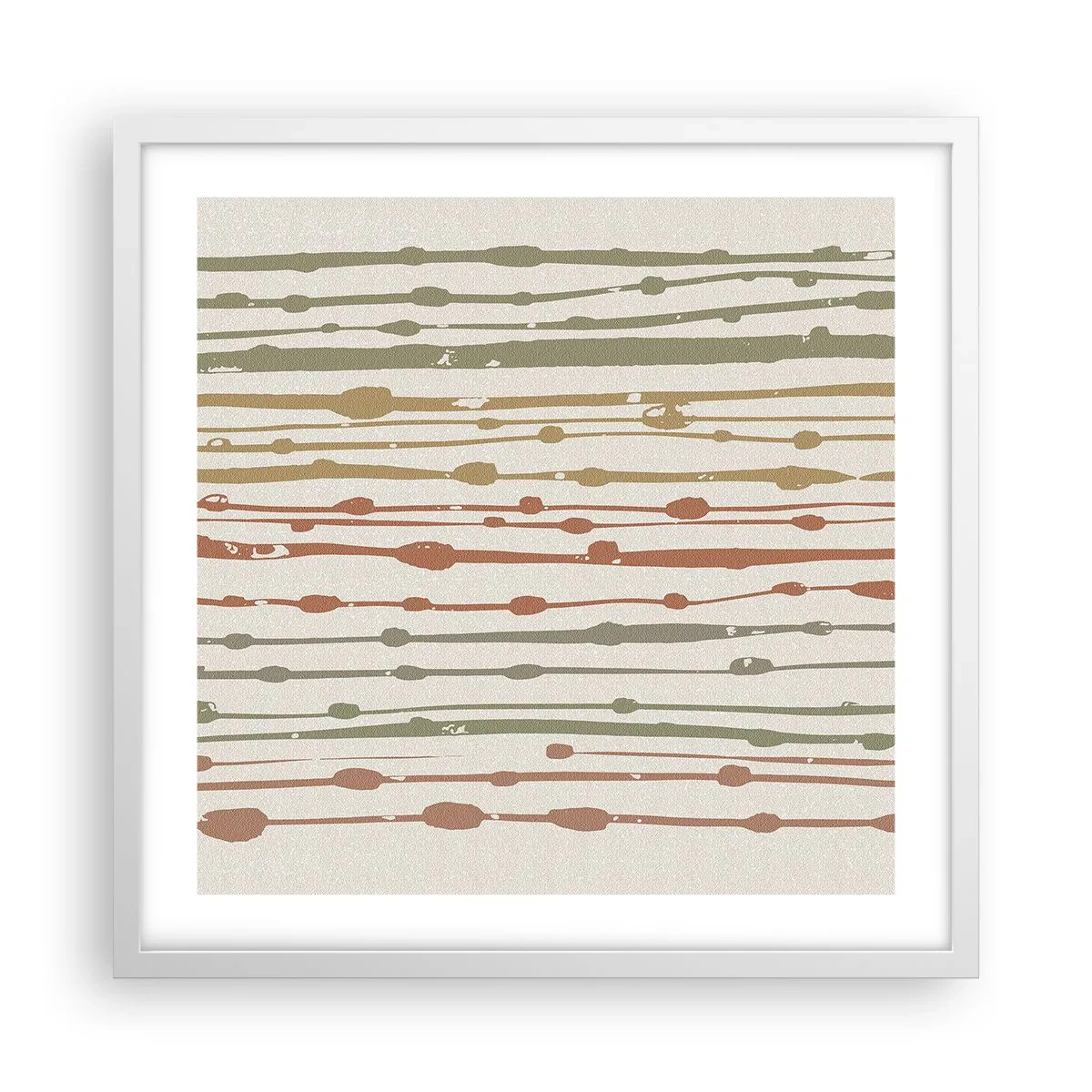 Affisch i vit ram - Musikalisk färgnotation - 50x50 cm