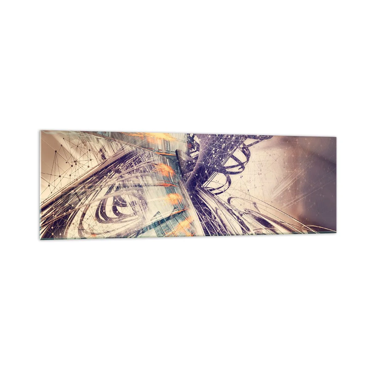 Glastavla - Bild på glas - Med hög fart - 160x50 cm