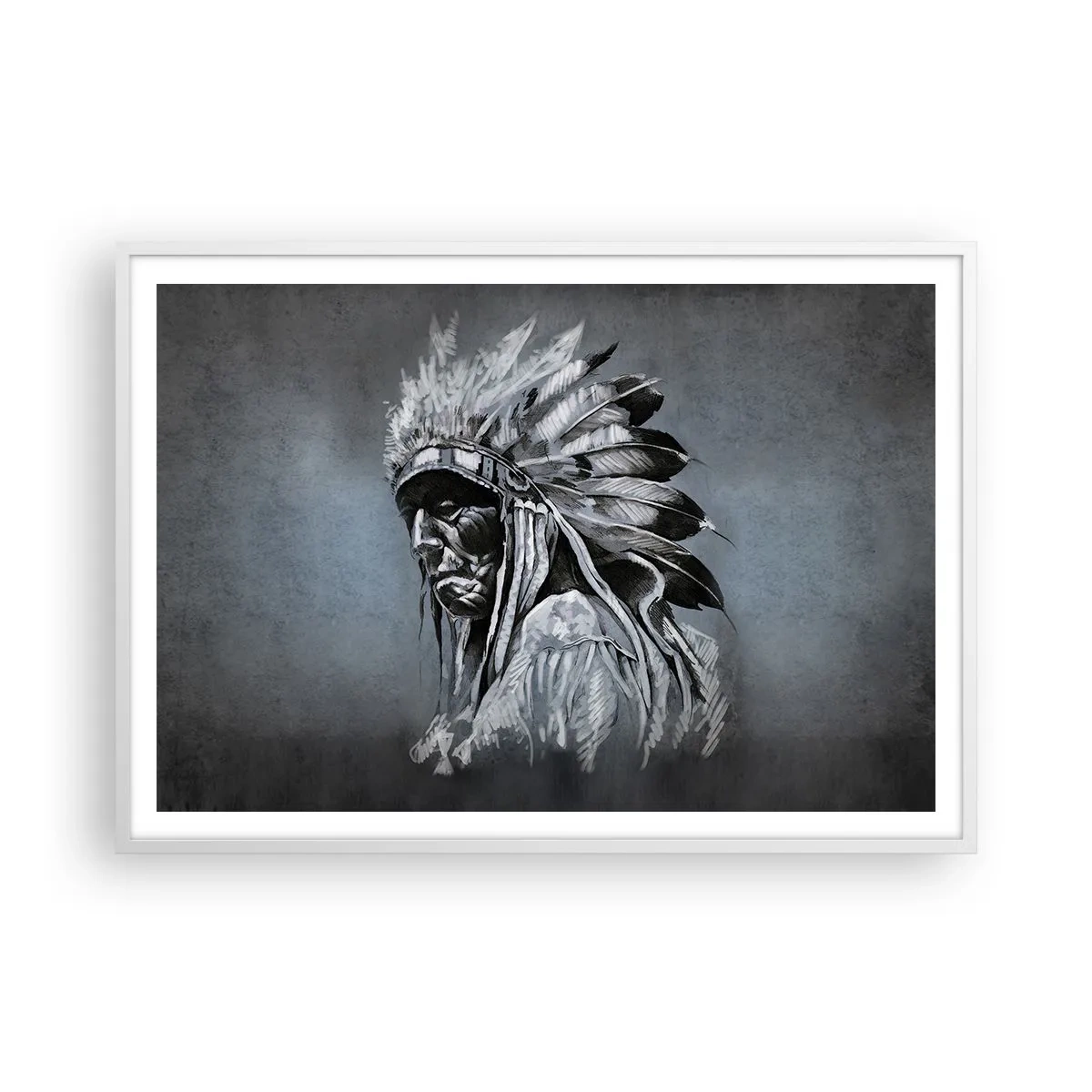 Affisch i vit ram - Tillbaka till rötterna - 100x70 cm