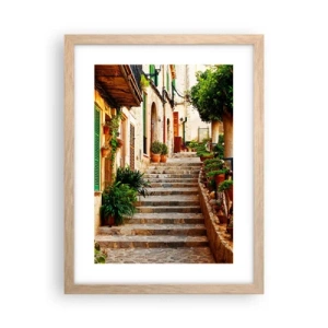 Affisch i ram av ljusek - Magin av en spansk semester - 30x40 cm