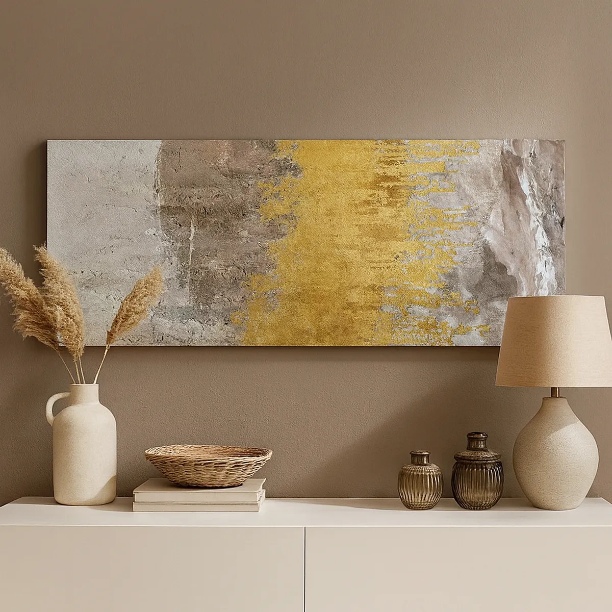 Canvastavla - Bild på duk - En gyllene explosion - 30x30 cm