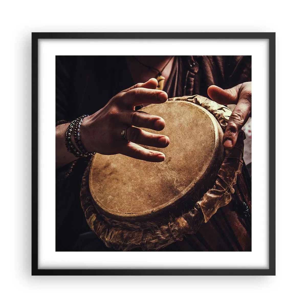 Affisch i svart ram - I hjärtats takt - 50x50 cm