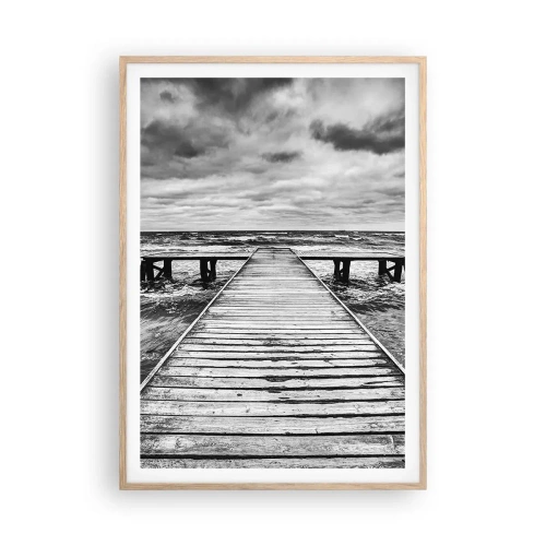 Affisch i ram av ljusek - Jag väntar på vind som blåser bort... - 70x100 cm